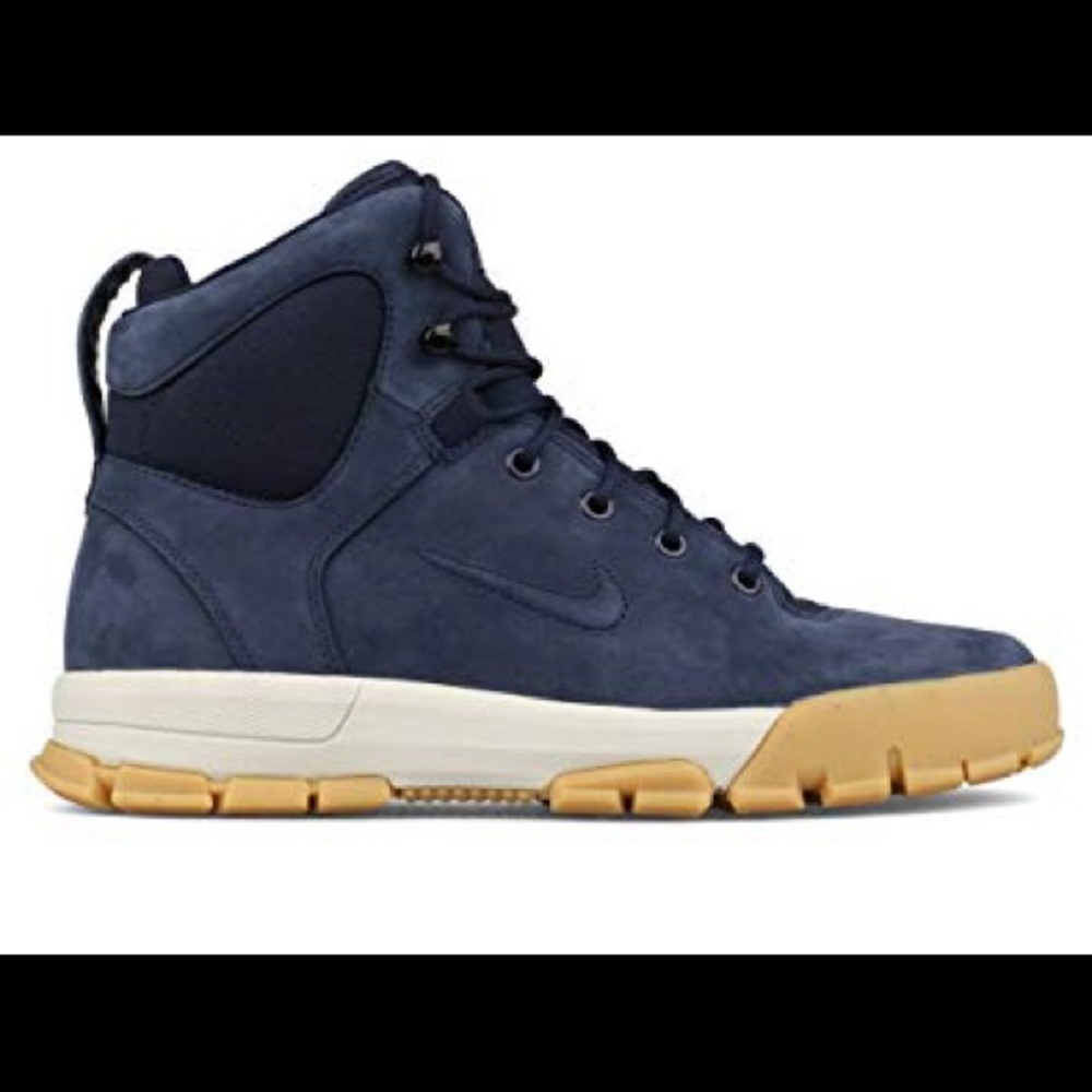 Nike Air Nevist 6 Sneaker Boot Blue Leather M Sz 9